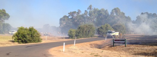 Fire Trucks Extinguishing Fires Caused by Burning Embers