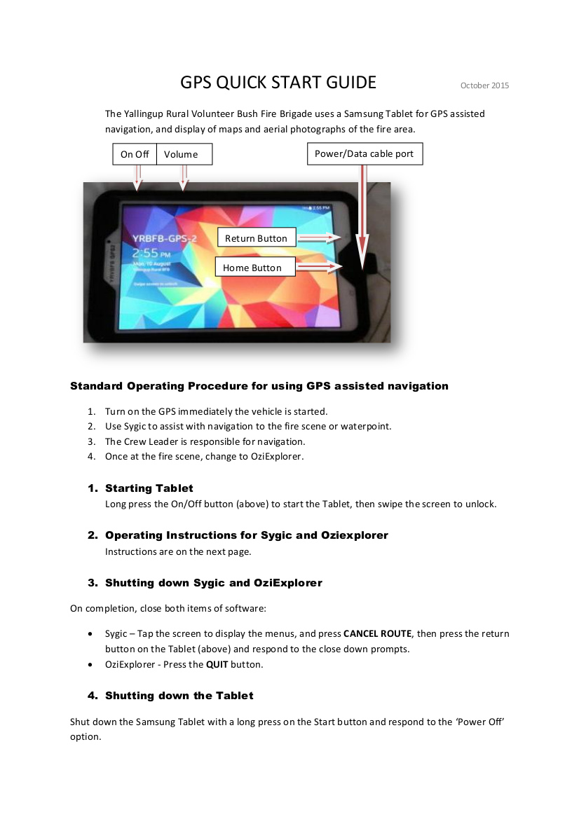 GPS Quick Start Guide and Complete User Guide – Yallingup Rural ...